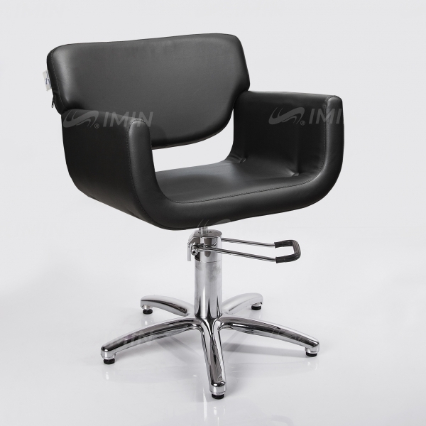 Кресло для парикмахерских "Имидж" чёрное гидравлика